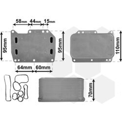 Chladič motorového oleja VAN WEZEL 43013704