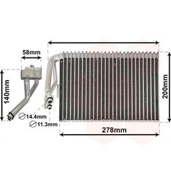 Výparník klimatizácie VAN WEZEL 4700V073