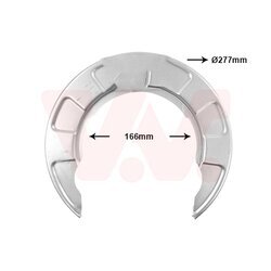 Ochranný plech proti rozstreku, Brzdový kotúč VAN WEZEL 8251373