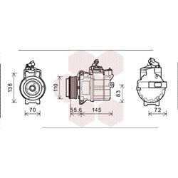 Kompresor klimatizácie VAN WEZEL 0200K204