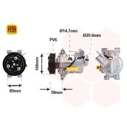 Kompresor klimatizácie VAN WEZEL 0901K702