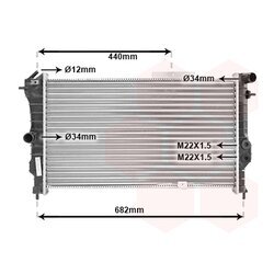 Chladič motora VAN WEZEL 37002173