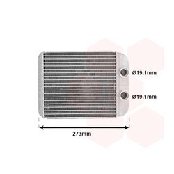 Výmenník tepla vnútorného kúrenia VAN WEZEL 43006343