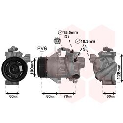 Kompresor klimatizácie VAN WEZEL 5300K618