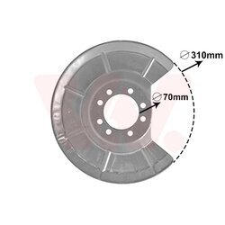 Ochranný plech proti rozstreku, Brzdový kotúč VAN WEZEL 5942373