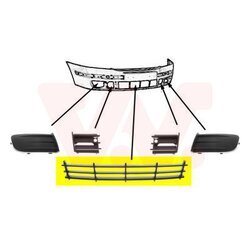 Vetracia mriežka v nárazníku VAN WEZEL 7622590