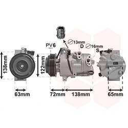 Kompresor klimatizácie VAN WEZEL 8201K712