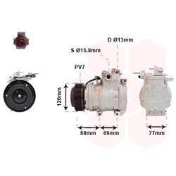 Kompresor klimatizácie VAN WEZEL 8300K117