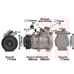 Kompresor klimatizácie VAN WEZEL 8300K124