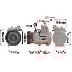 Kompresor klimatizácie VAN WEZEL 8300K146