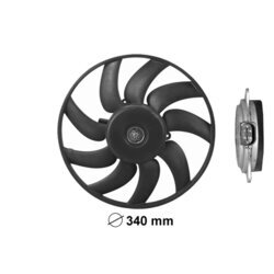 Ventilátor chladenia motora VAN WEZEL 0327747