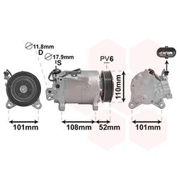 Kompresor klimatizácie VAN WEZEL 0600K566