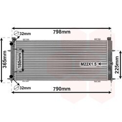 Chladič motora VAN WEZEL 58002094