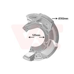 Ochranný plech proti rozstreku, Brzdový kotúč VAN WEZEL 0506372