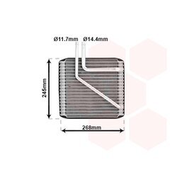 Výparník klimatizácie VAN WEZEL 1800V270