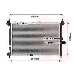 Chladič motora VAN WEZEL 37002266