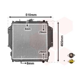 Chladič motora VAN WEZEL 52002012