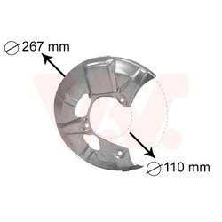 Ochranný plech proti rozstreku, Brzdový kotúč VAN WEZEL 5830372