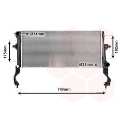 Chladič motora VAN WEZEL 82012738