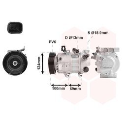 Kompresor klimatizácie VAN WEZEL 8201K719