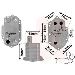 Chladič motorového oleja VAN WEZEL 06003554
