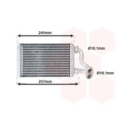 Výmenník tepla vnútorného kúrenia VAN WEZEL 06006257