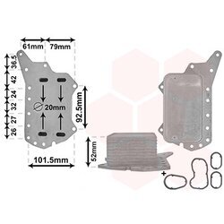 Chladič motorového oleja VAN WEZEL 33003638