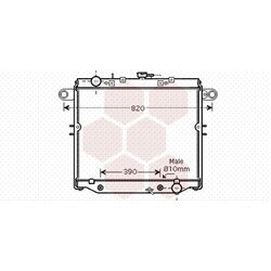 Chladič motora VAN WEZEL 53002329