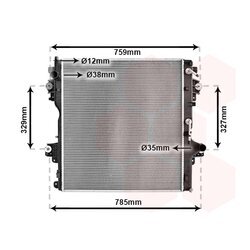 Chladič motora VAN WEZEL 53012708
