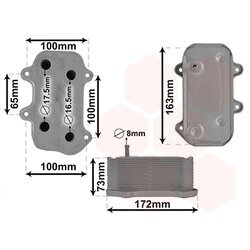 Chladič motorového oleja VAN WEZEL 74013701