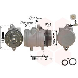 Kompresor klimatizácie VAN WEZEL 8100K079