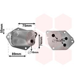 Chladič motorového oleja VAN WEZEL 82003288