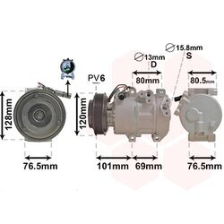 Kompresor klimatizácie VAN WEZEL 8301K703