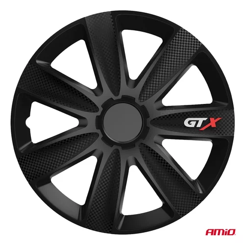 Puklice GTX 16” čierny karbón sada 4ks COLOR BOX /VERSACO/ - obr. 1