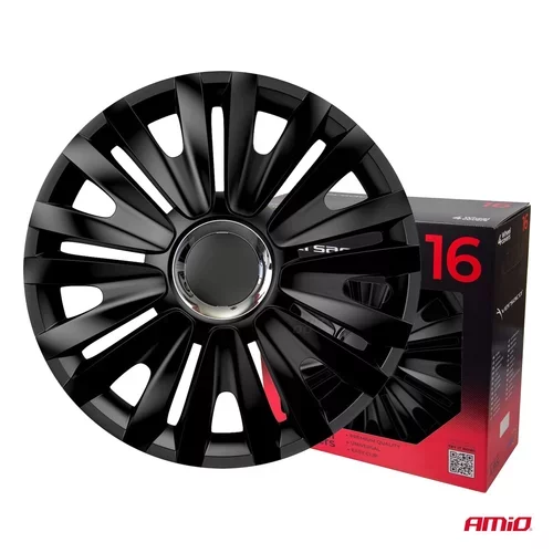 Puklice Royal 16” čierna sada 4ks COLOR BOX /VERSACO/ - obr. 2