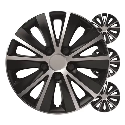 Puklice Rapide 16” čierno - strieborná sada 4ks COLOR BOX VERSACO