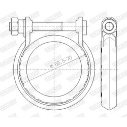 Svorka výfukového systému WALKER 80550 - obr. 2