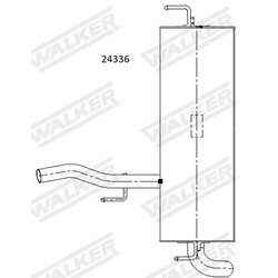 Koncový tlmič výfuku WALKER 24336 - obr. 2