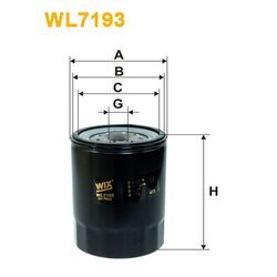 Olejový filter WIX FILTERS WL7193