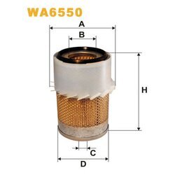 Vzduchový filter WIX FILTERS WA6550