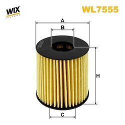 Olejový filter WIX FILTERS WL7555