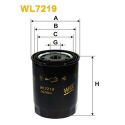 Olejový filter WIX FILTERS WL7219