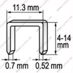 YATO Spona do zošívačky 14 x 11,2 mm 1000 ks - obr. 1