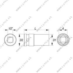 YATO Nadstavec 22 mm CrMo 1/2