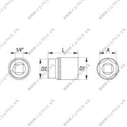 YATO Nadstavec 1/4