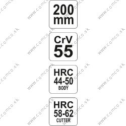 YATO Kliešte predĺžené rovné 200 mm CrV - obr. 2