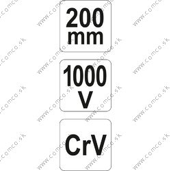 YATO Kliešte predĺžené rovné 200 mm VDE (1000V) - obr. 4