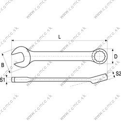 YATO Očkoplochý kľúč 13 mm krátky - obr. 1