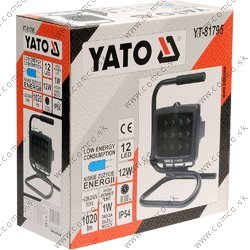 YATO Pracovná lampa 12LED so stojanom, 12W, 1020lm, IP54 - obr. 1