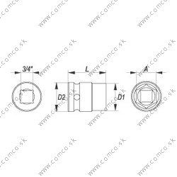 YATO Nadstavec 3/4